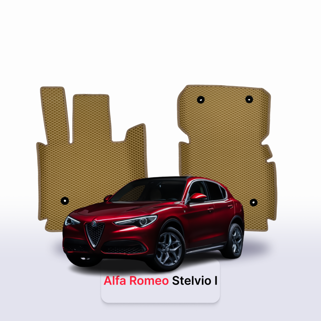 Dywaniki EVA Alfa Romeo Stelvio I gen. od 2017 SUV – na wymiar z rantem 3D lub bez