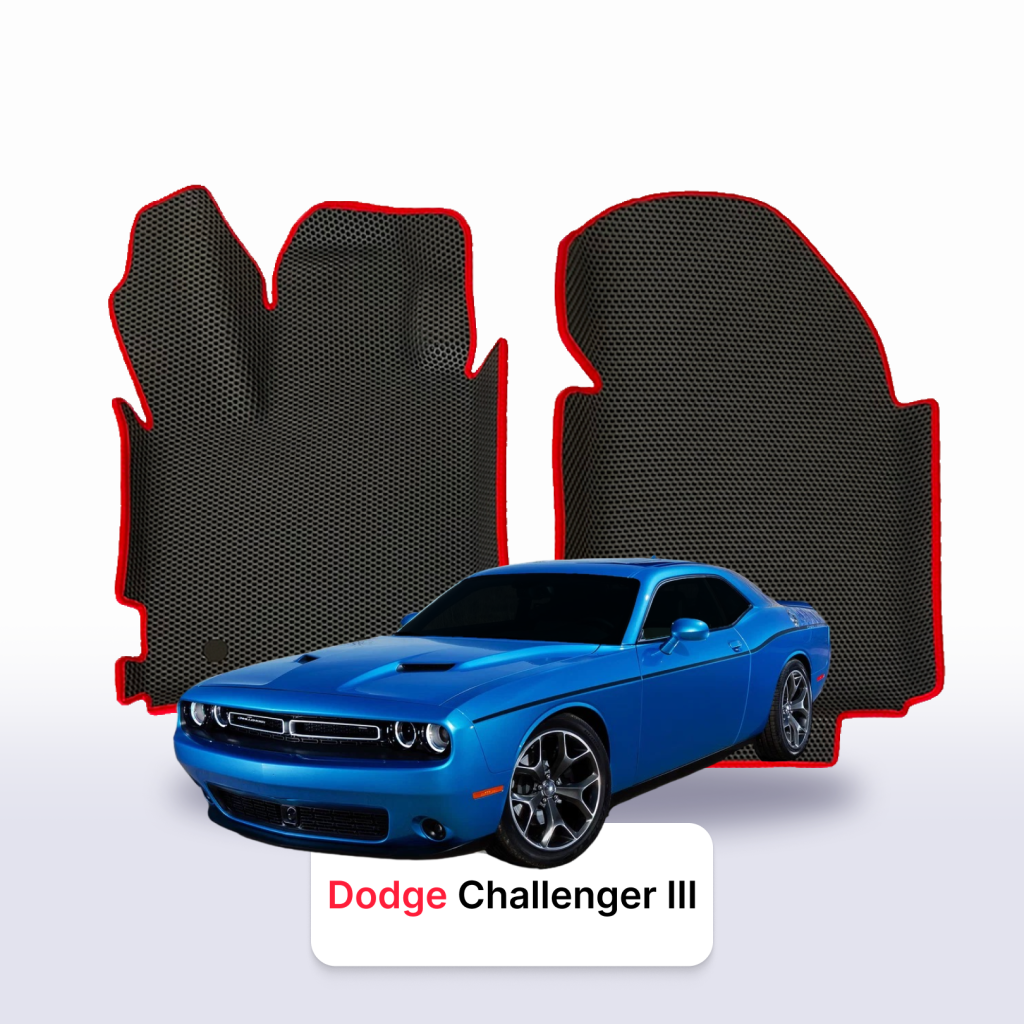 Dywaniki EVA Dodge Challenger III gen. 2008–2023 coupe – na wymiar z rantem 3D lub bez