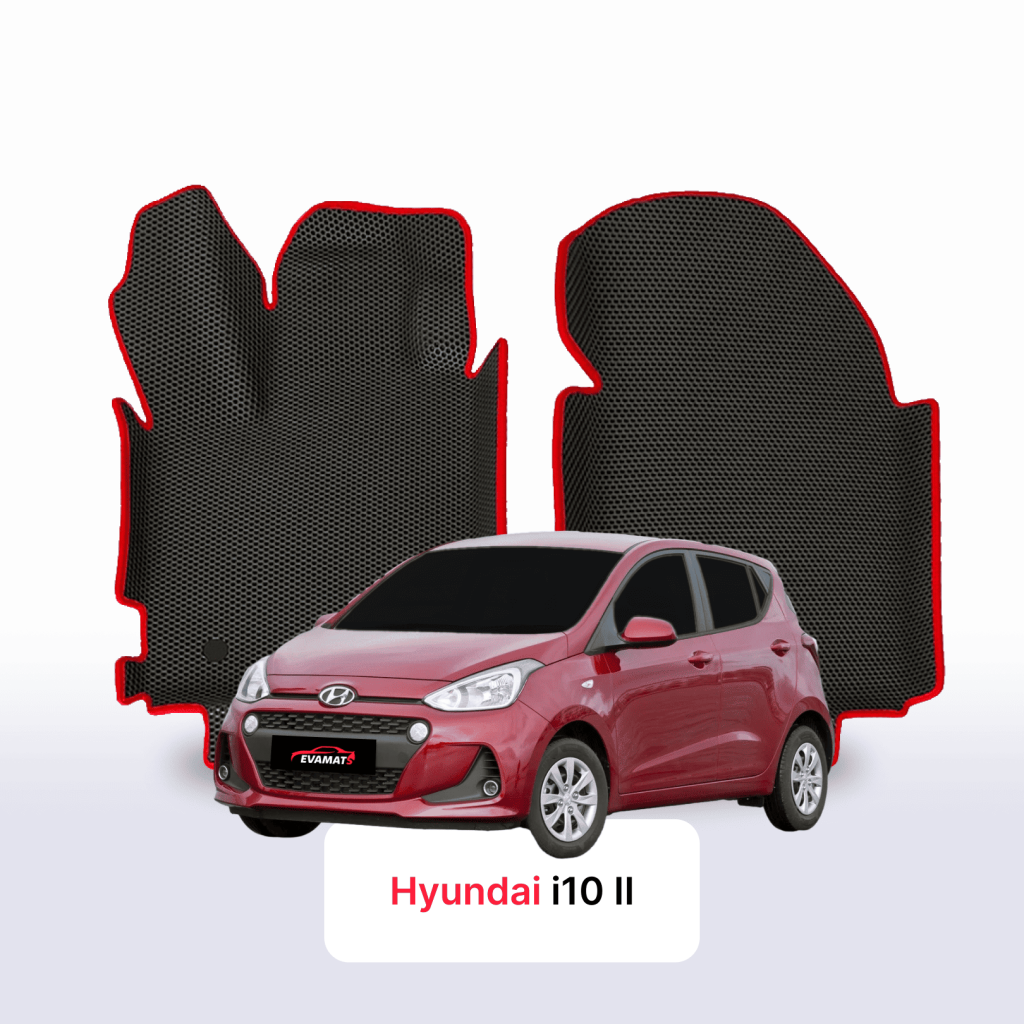Dywaniki EVA Hyundai i10 II gen. 2013–2019 hatchback 5 drzwi – na wymiar, 17 kolorów materiału i obszycie do wyboru