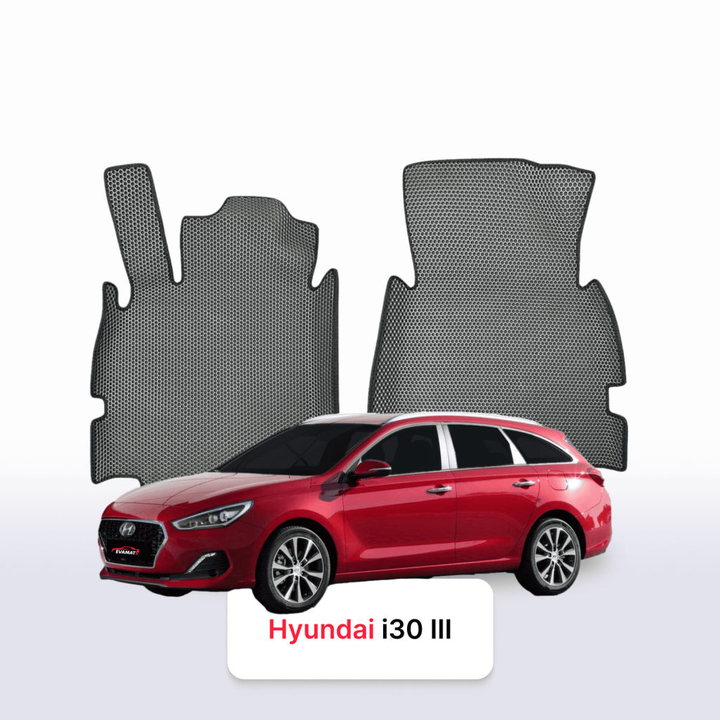 Dywaniki EVA Hyundai i30 III gen. 2016– kombi – na wymiar z rantem 3D i matą bagażnika