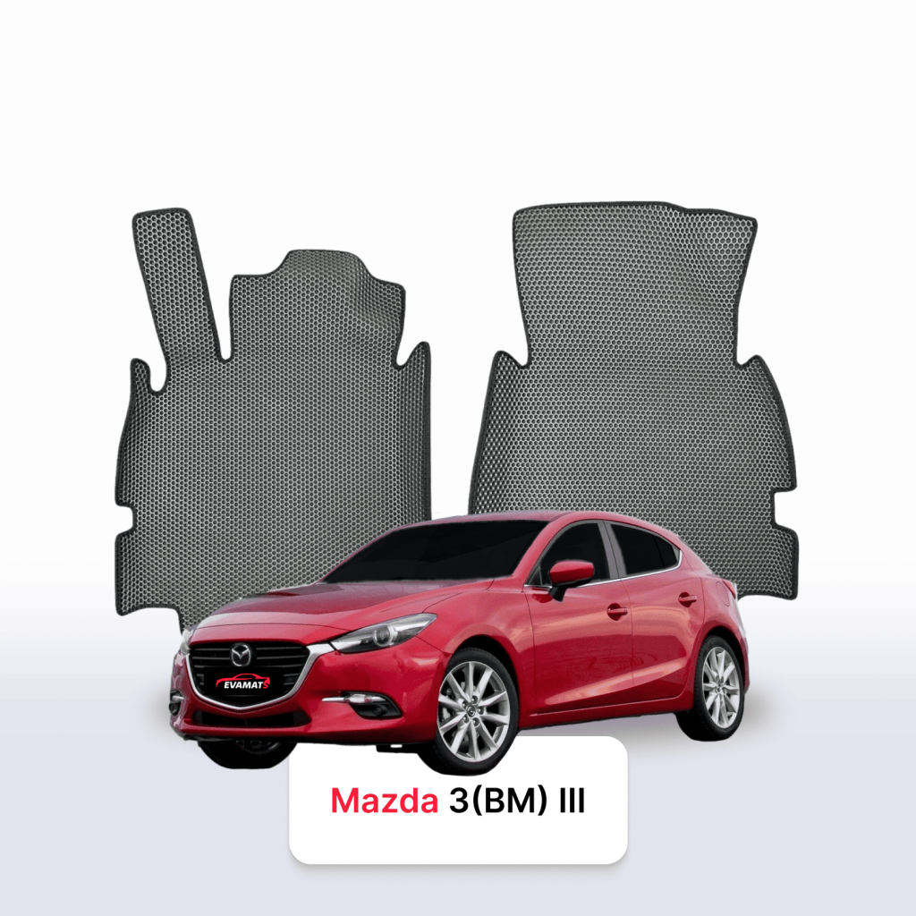 Dywaniki EVA Mazda 3 III (BM) 2013–2019 hatchback 5 drzwi – na wymiar z rantem 3D lub bez