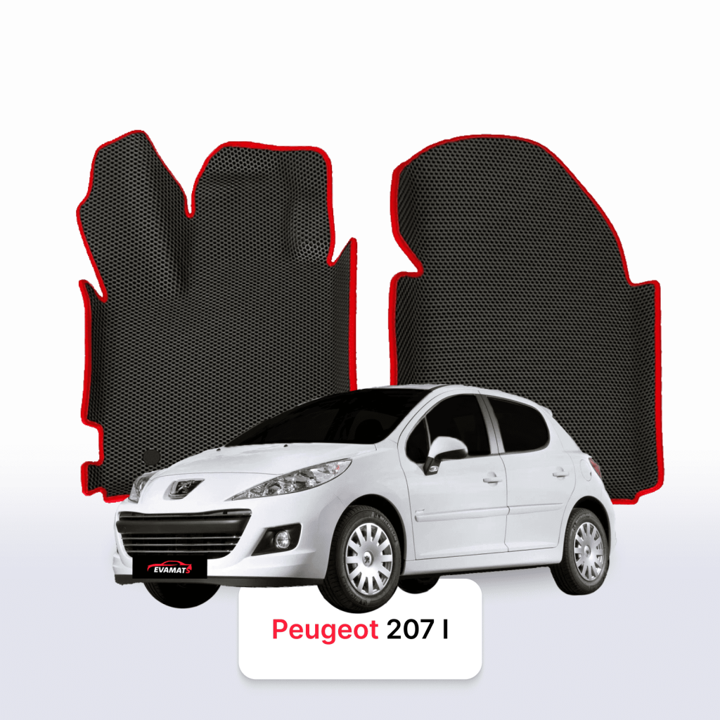 Dywaniki EVA Peugeot 207 1 gen. 2006–2014 hatchback 5 drzwi – na wymiar, rant 3D i 17 kolorów