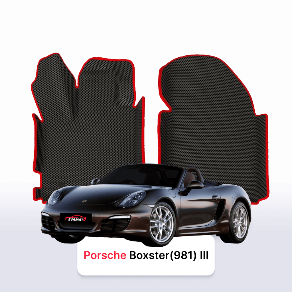 Dywaniki EVA Porsche Boxster 981 2012–2016 roadster – na wymiar z rantem 3D lub bez