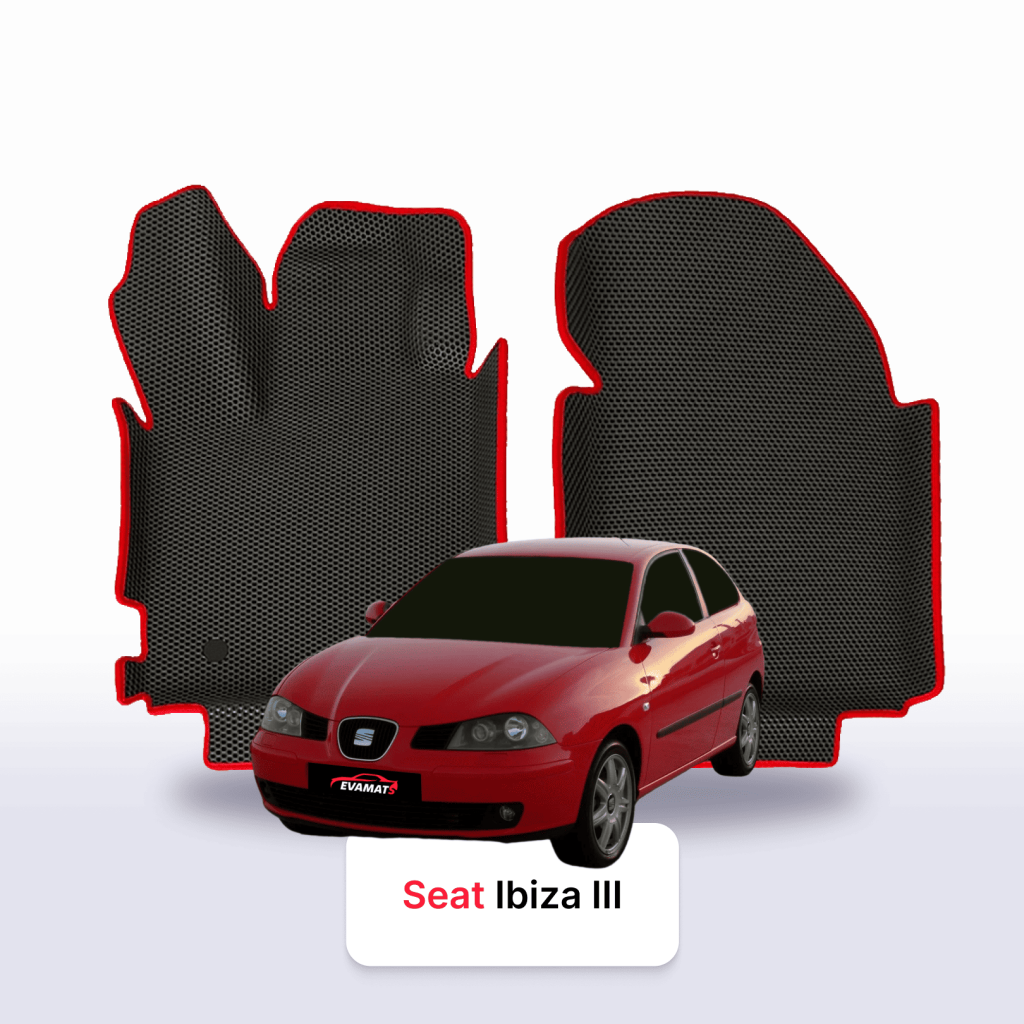 Dywaniki EVA Seat Ibiza III gen. 2002–2008 hatchback 3 drzwi – na wymiar z rantem 3D lub bez