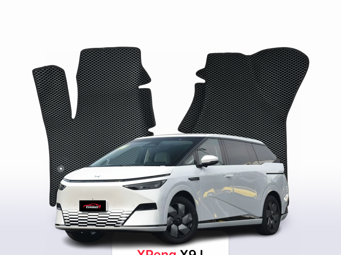 Dywaniki EVA Xpeng X9 I gen. 2023–2027 minivan – na wymiar z rantem 3D
