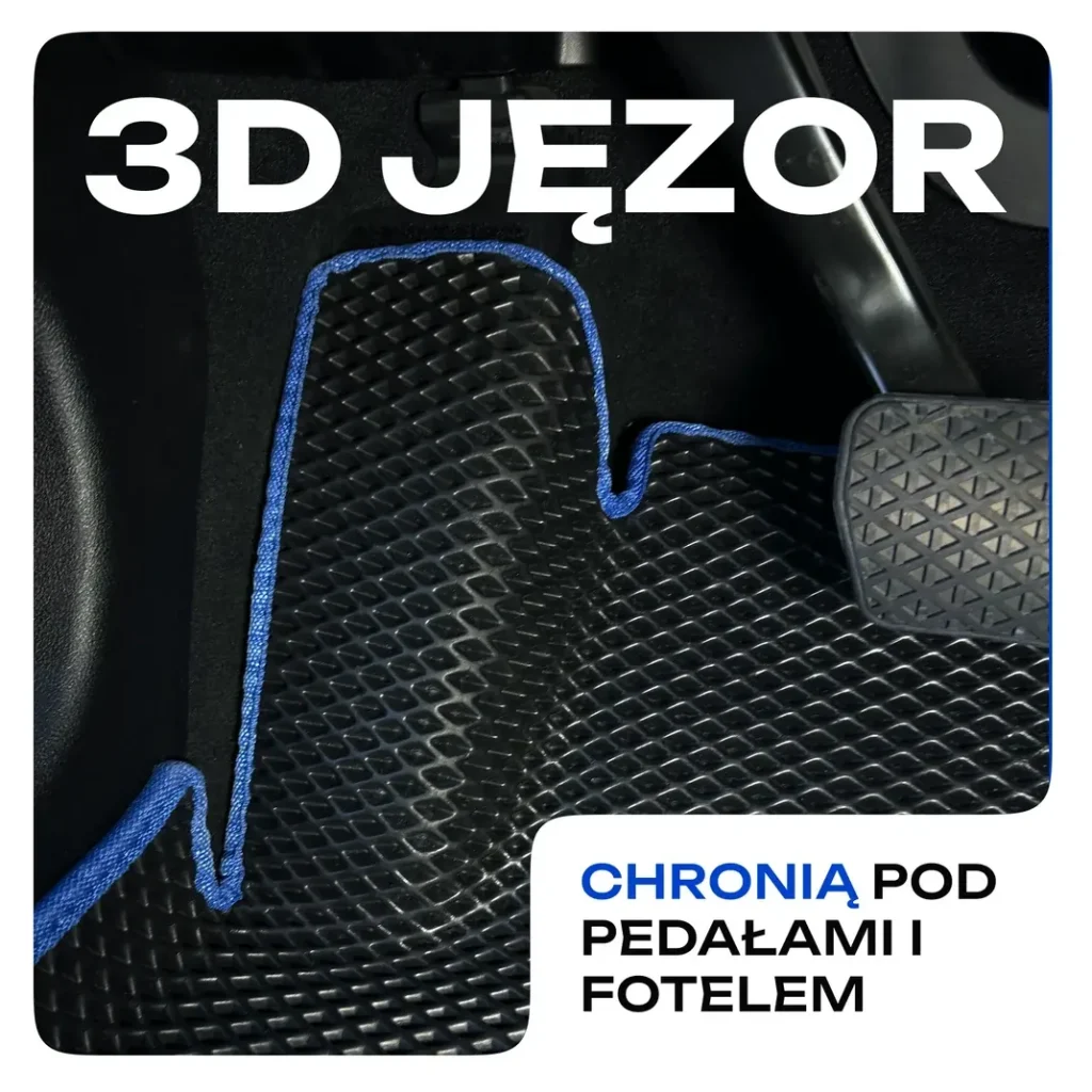 Dywaniki EVA Xpeng G6 – Rant 3D chroni podłogę pod pedałami i fotelem